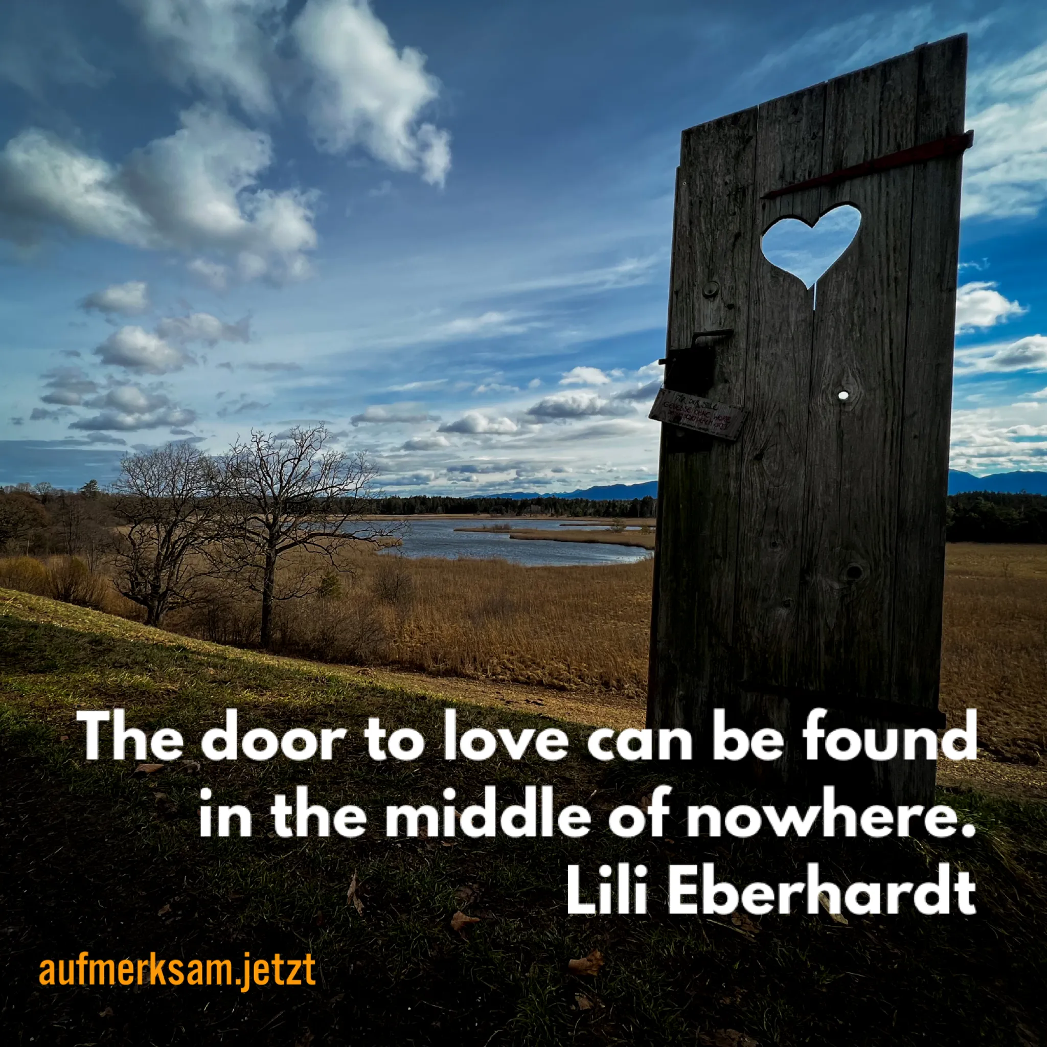Bildzitat: „The door to love“